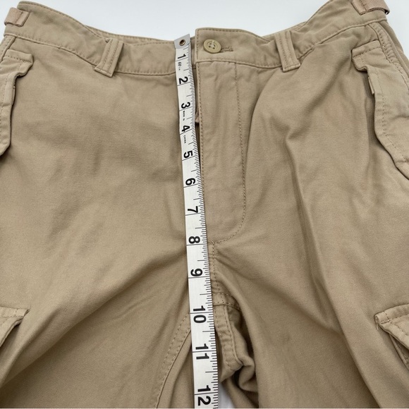 Aritzia TNA Surplus Division Cargo Pants Tan Beige Sz 4 High Rise Tie Ankle - Picture 15 of 15